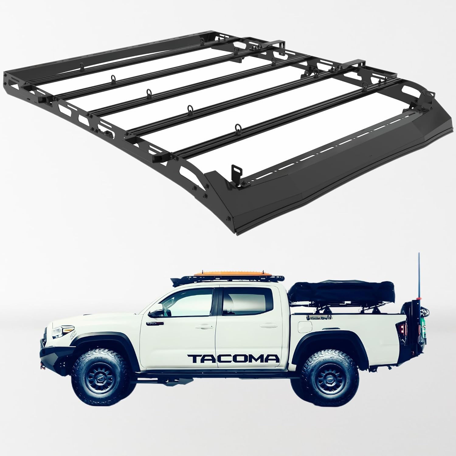 Heavy Duty Top Roof Rack Compatible with 2005-2023 Tacoma Double Cab - OHMU