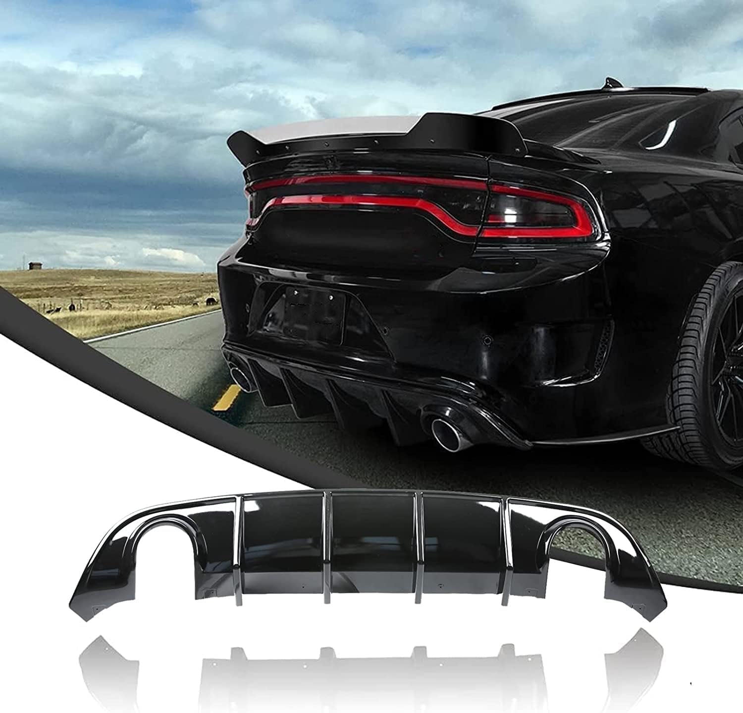 Rear Diffuser Compatible with 2015-2023 Dodge Charger | OHMU