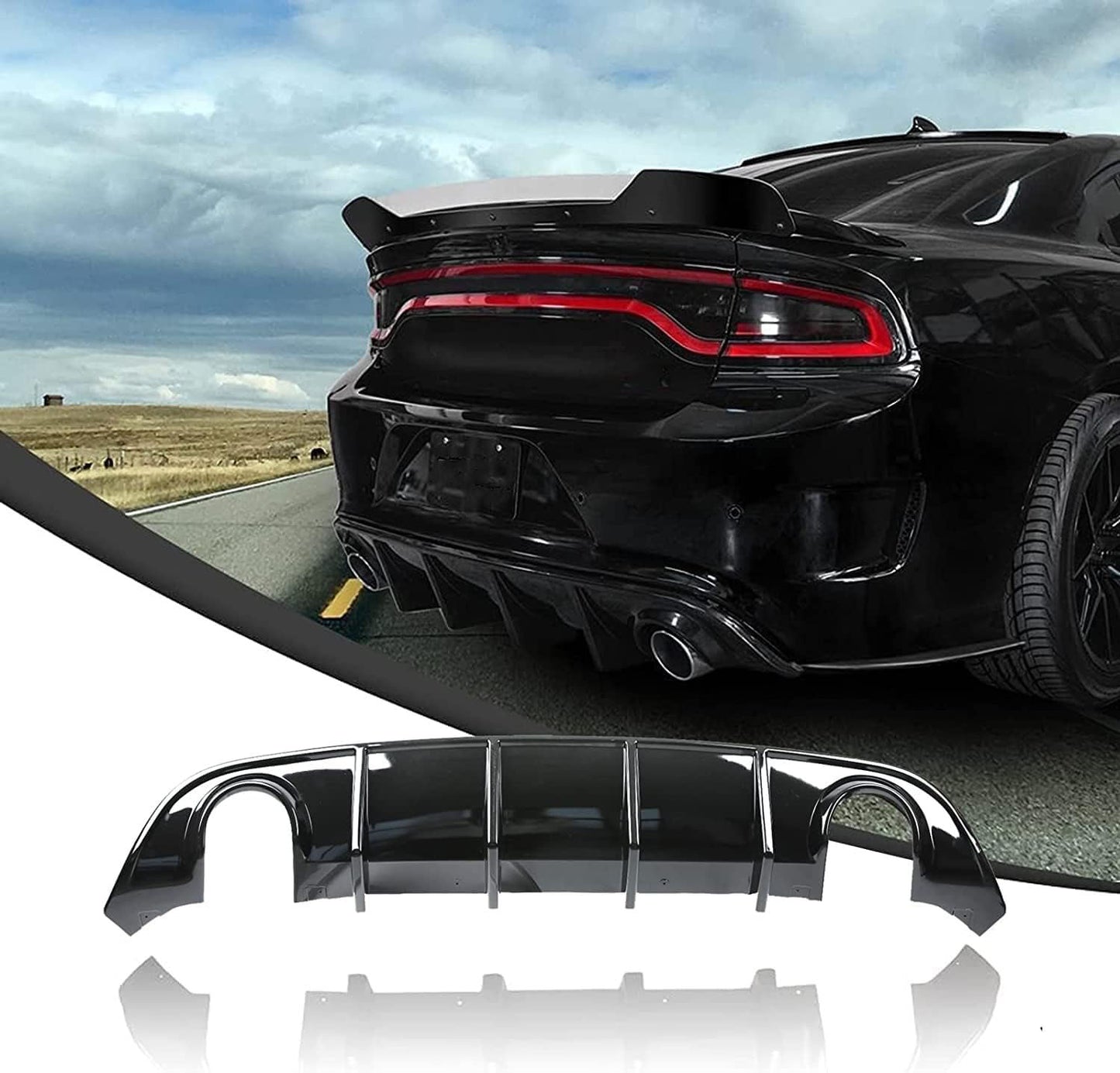 Rear Diffuser Compatible with 2015-2023 Dodge Charger - OHMU