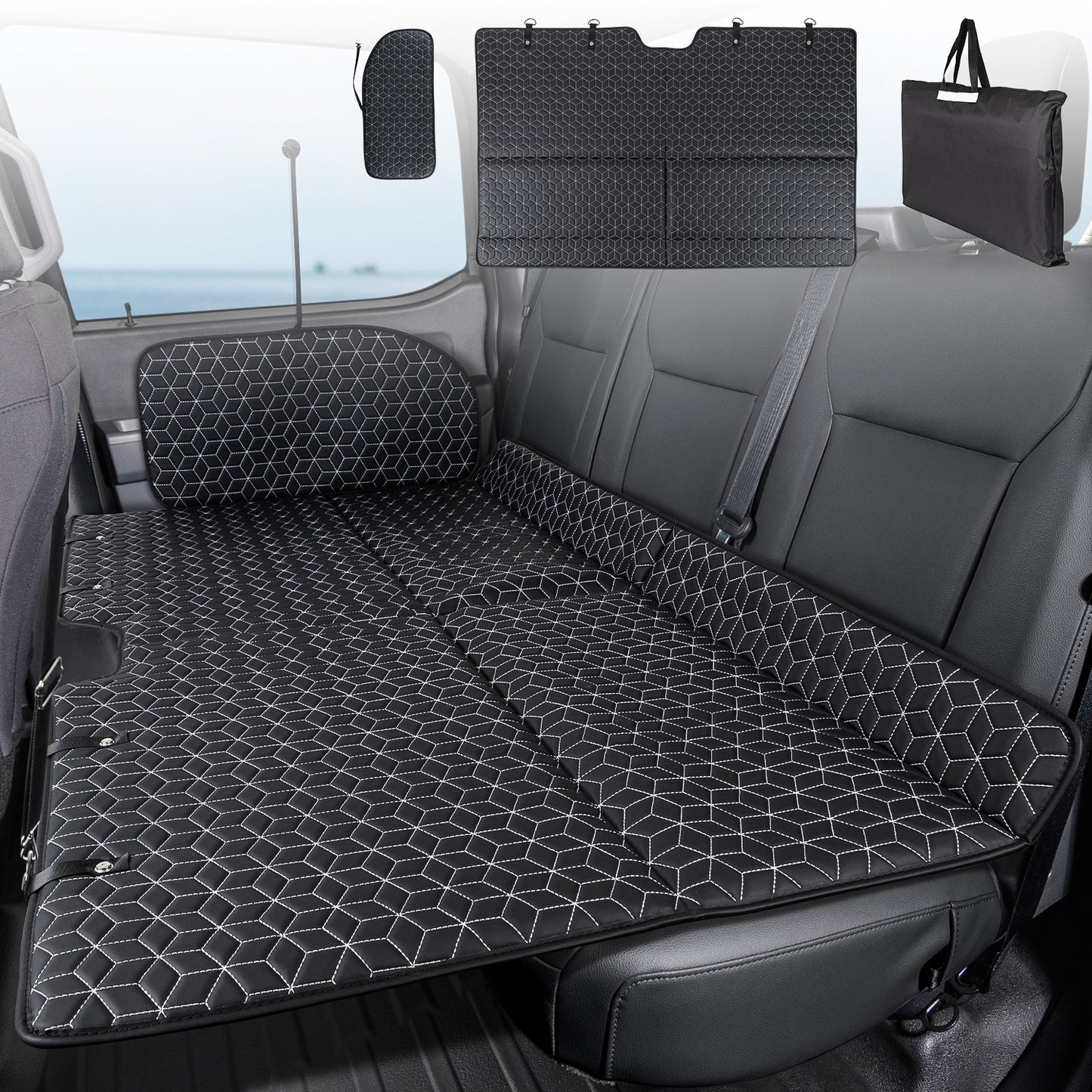 Non Inflatable Back Seat Extender Truck Bed Mattress for F150 /RAM 1500/Toyota/tundra/GMC/Tundra