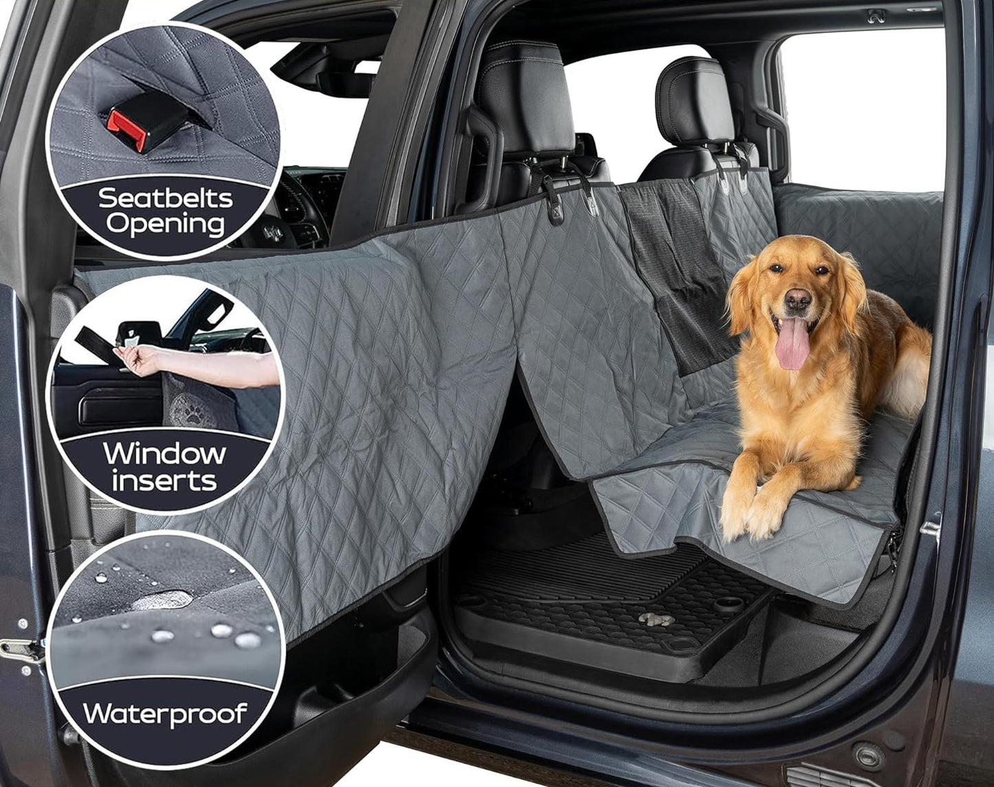 Newest Dog Seat Covers for Full-Size Trucks /SUV, Cars / Mid-Size SUV / Mid-Size Truck