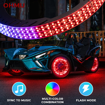 RGB Chasings Wheel Ring Lights for all Polaris Slingshot Models 2015-2022 2023 2024+ - OHMU