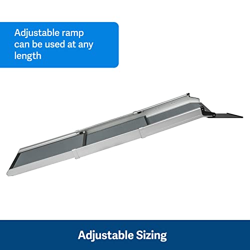 Telescoping Dog Ramp Extends from 39-71 Inches No Slip High Traction Surface Collapsible and Locking - OHMU