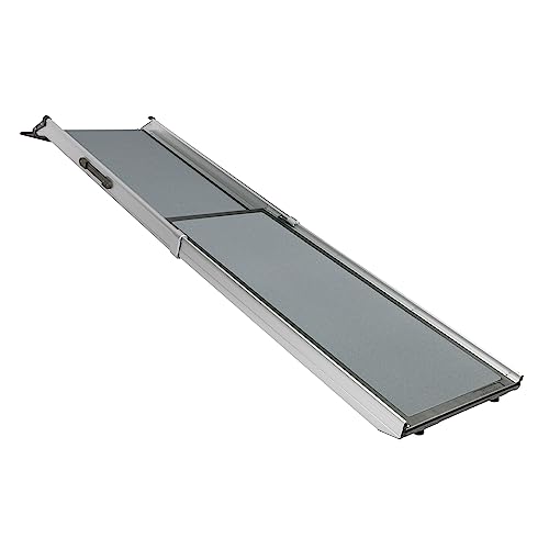 Telescoping Dog Ramp Extends from 39-71 Inches No Slip High Traction Surface Collapsible and Locking - OHMU