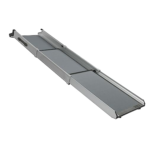 Telescoping Dog Ramp Extends from 39-71 Inches No Slip High Traction Surface Collapsible and Locking - OHMU
