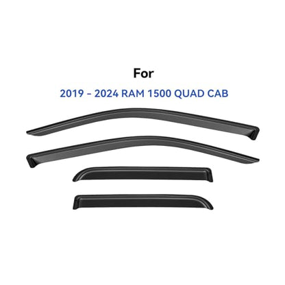 Dodge Ram 1500 Quad/Extended Cab Window Rain Guards