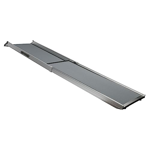 Telescoping Dog Ramp Extends from 39-71 Inches No Slip High Traction Surface Collapsible and Locking - OHMU
