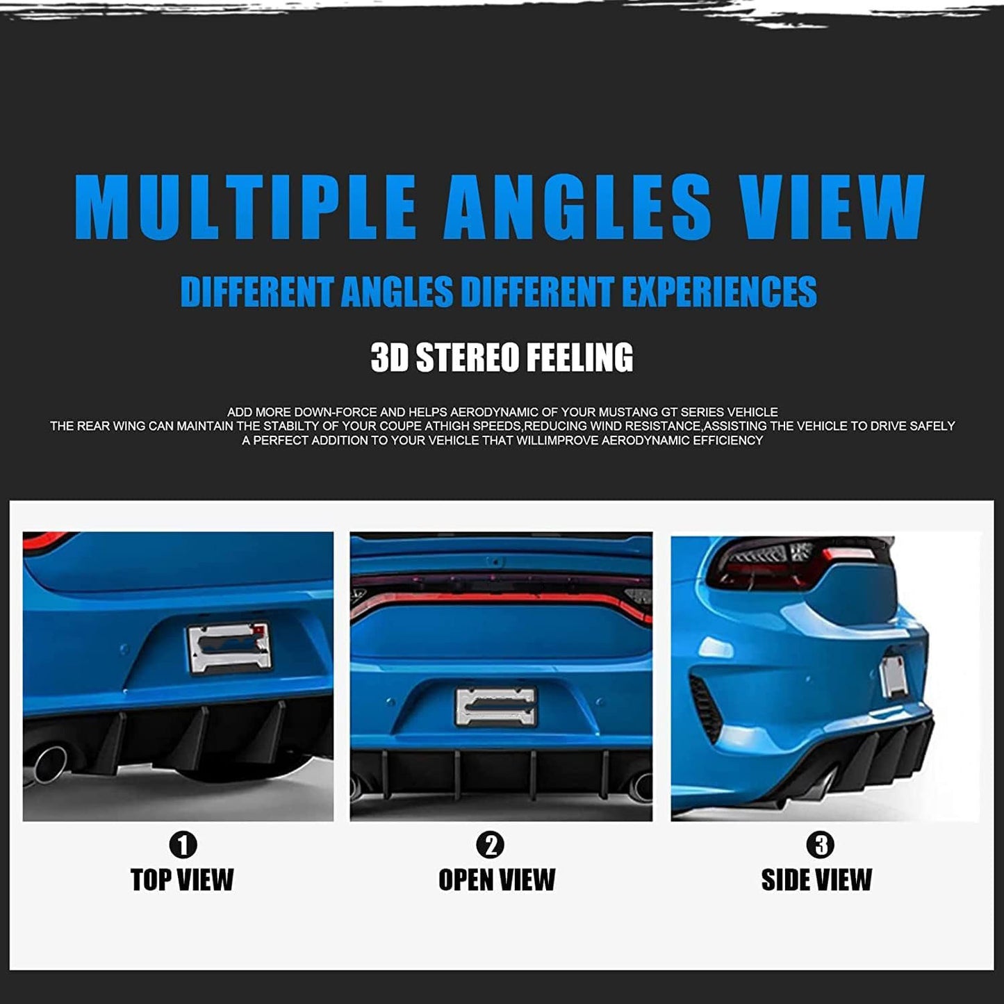 Rear Diffuser Compatible with 2015-2023 Dodge Charger