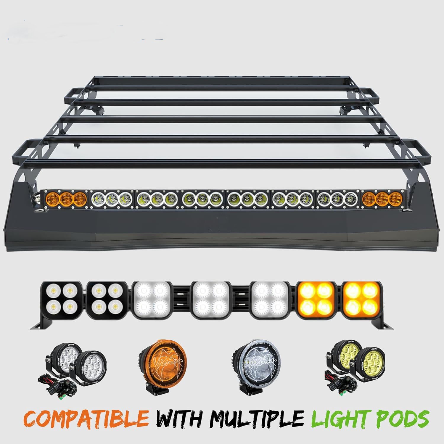 Heavy Duty Top Roof Rack Compatible with 2005-2023 Tacoma Double Cab - OHMU
