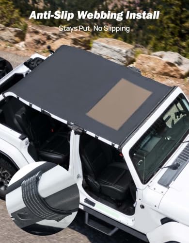 Waterproof Sun Shade Top for 2018–2026 Jeep Wrangler JL 4-Door & 2020–2026 Gladiator JT2007-2018 JK