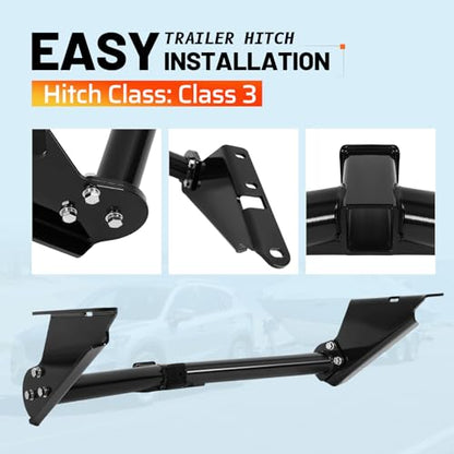 Class 3 Trailer Tow Hitch Receiver 2" for 20–25 Jeep Gladiator