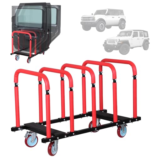 Jeep Wrangler/Bronco Door Storage Cart with Hanger & Wheels