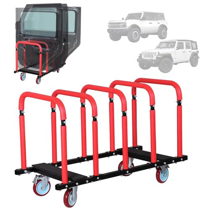 Jeep Wrangler/Bronco Door Storage Cart with Hanger & Wheels