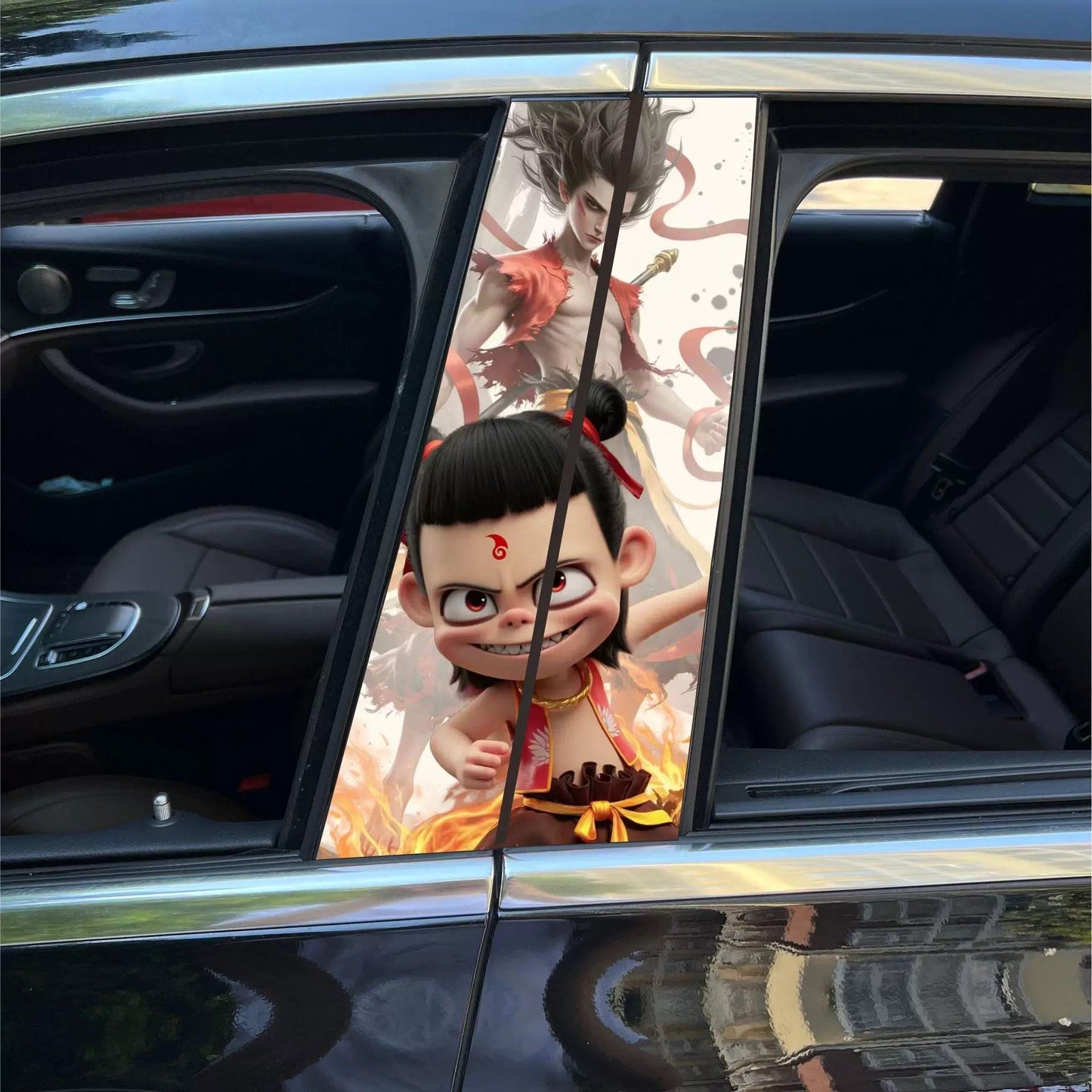 ﻿Universal Car Center B Pillar Sticker - Nezha's Demon Child's Rebellion in the Sea Series