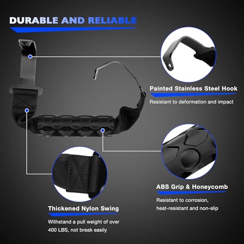 Jeep Wrangler JL JT Roll Bar Grab Handles, Metal Hooks