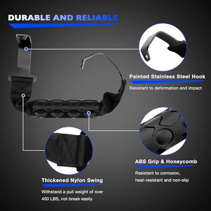Jeep Wrangler JL JT Roll Bar Grab Handles, Metal Hooks