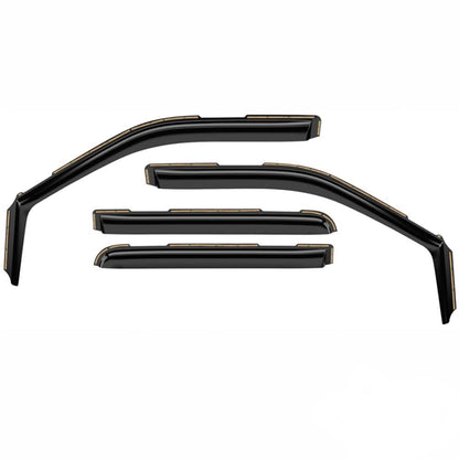 In-Channel Rain Guards (4-PCS) for 2015-2020 Ford F-150 SuperCrew & 2017-2022 F-250/550 - 220018