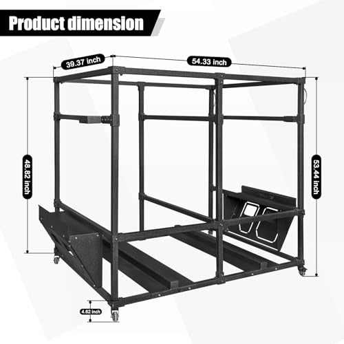 Jeep Wrangler Hardtop Storage Cart with Sliding Rack