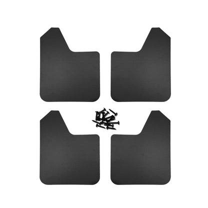 Universal Flexible Mud Flaps (4-PCS) for Pickup/SUV/Van - Front & Rear (Black)