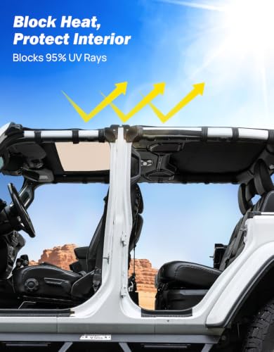 Waterproof Sun Shade Top for 2018–2026 Jeep Wrangler JL 4-Door & 2020–2026 Gladiator JT2007-2018 JK