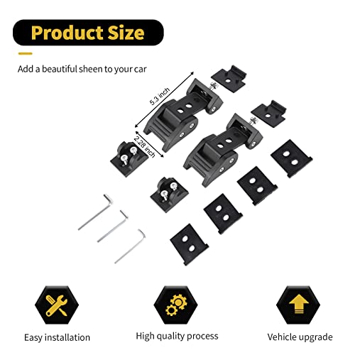 Aluminum Hood Latches for Jeep Wrangler TJ 1997-2006 (Black)