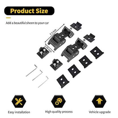 Aluminum Hood Latches for Jeep Wrangler TJ 1997-2006 (Black)