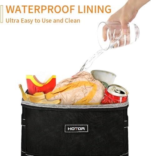 Car Trash Can, Leakproof Car Organizer, 2/3-Gallon, Black
