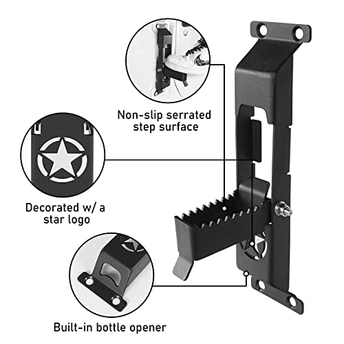 Jeep JK/JKU Door Hinge Step with Bottle Opener