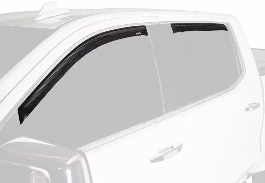 In-Channel Rain Guards (4-PCS) for 2009-2024 Ram 1500 Classic & 2010-2025 Ram 2500/3500 Crew/Mega Cab (Smoke) - 194109