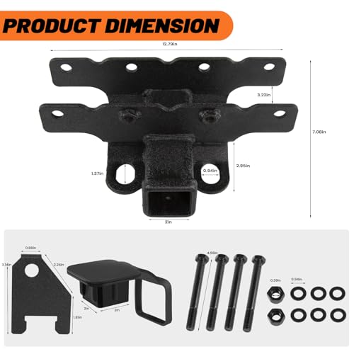Jeep Wrangler JL/JLU 2-Inch Rear Tow Hitch Receiver Kit