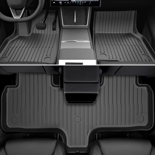 9-Piece TPE Floor Mats for 2026–2027 Tesla Model YL 6-Seater