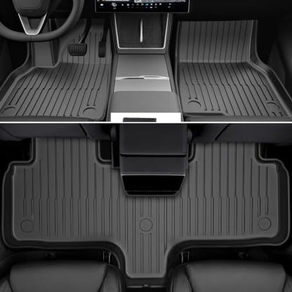 9-Piece TPE Floor Mats for 2026–2027 Tesla Model YL 6-Seater