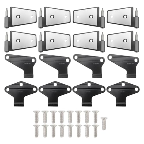 Jeep Wrangler JK 07-18 Black Door Hinge Kit (16 Pcs)