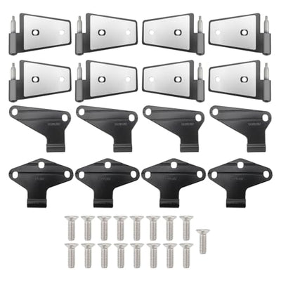 Jeep Wrangler JK 07-18 Black Door Hinge Kit (16 Pcs)