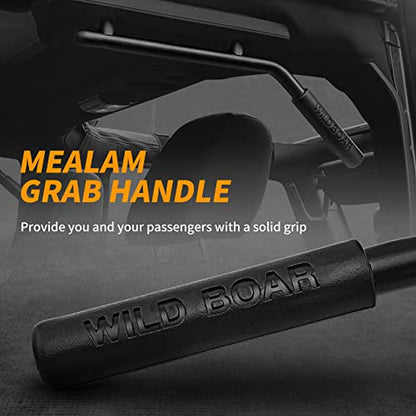 Front & Rear Grab Handle Kit Aluminum Alloy Grab Bar for 2007-2018 Jeep Wrangler JK JKU Rubicon Sport Sahara (Black)