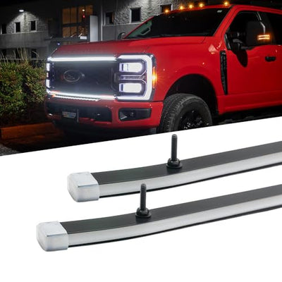 White LED Truck Grille Lighting Kit for Ford F250 F350  2023-2026