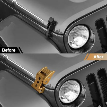 Aluminum Hood Latches for Jeep Wrangler JK JL Gladiator JT