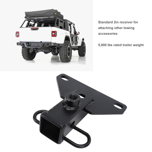 Heavy-Duty Steel 2-Inch Rear Trailer Hitch Receiver for Jeep Gladiator