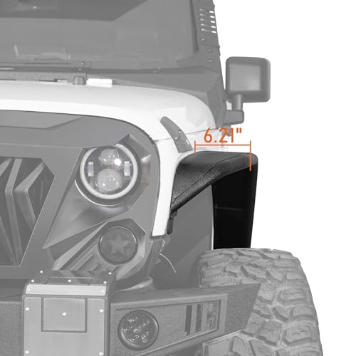 JK Flat Steel Fender Flares for Jeep Wrangler 2007-2018