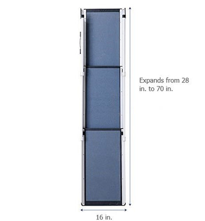 Telescoping Dog Ramp Extends from 39-71 Inches No Slip High Traction Surface Collapsible and Locking - OHMU