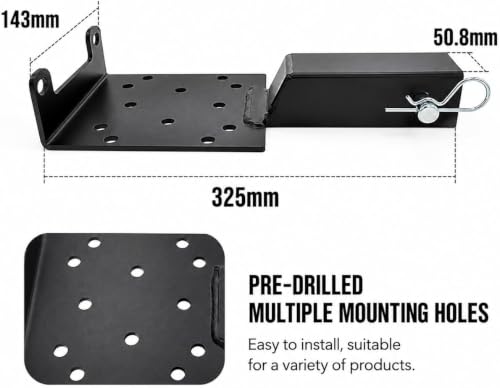 Heavy Duty Steel Winch Mount Plate for Jeep JL