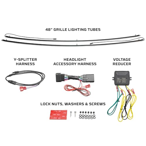 White LED Truck Grille Lighting Kit for Ford F250 F350  2023-2026