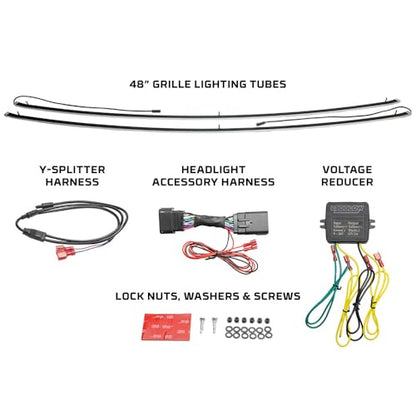 White LED Truck Grille Lighting Kit for Ford F250 F350  2023-2026