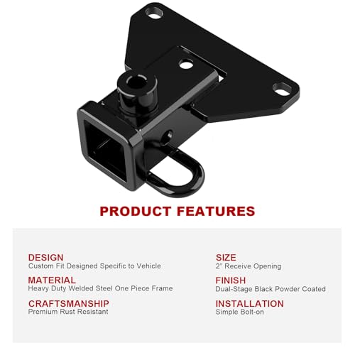 2-Inch Trailer Hitch Receiver for Jeep Gladiator