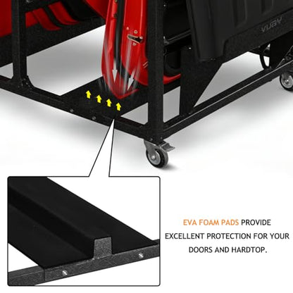 Jeep Wrangler Hardtop Storage Cart with Sliding Rack