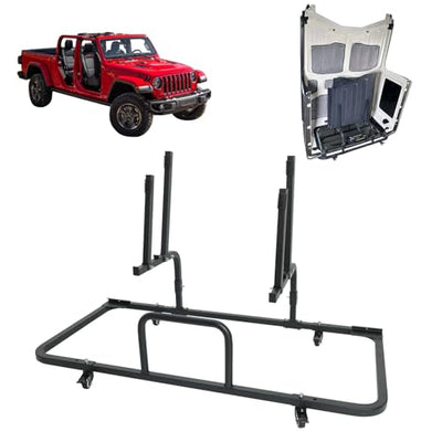 Jeep Wrangler Hardtop Storage Cart with Sliding Rack
