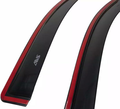 In-Channel Rain Guards (4-PCS) for 2009-2024 Ram 1500 Classic & 2010-2025 Ram 2500/3500 Crew/Mega Cab (Smoke) - 194109