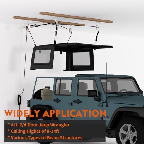 Jeep Wrangler, Bronco Hardtop Hoist with Anti-Drop System