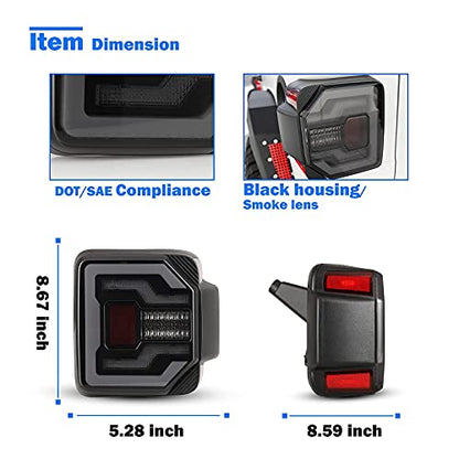 LED Tail Lights for 2018-2026 Jeep Wrangler JL/2021-2026 Wrangle 4XE Plugin