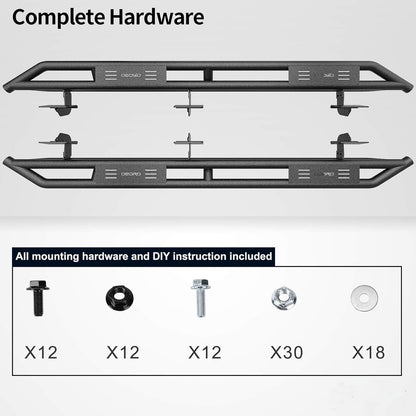 6" Running Boards Compatible with 2019-2024 Dodge Ram 1500 Crew Cab